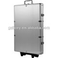 1000 Chip Aluminum Poker Trolley Case W/Wheels - New!